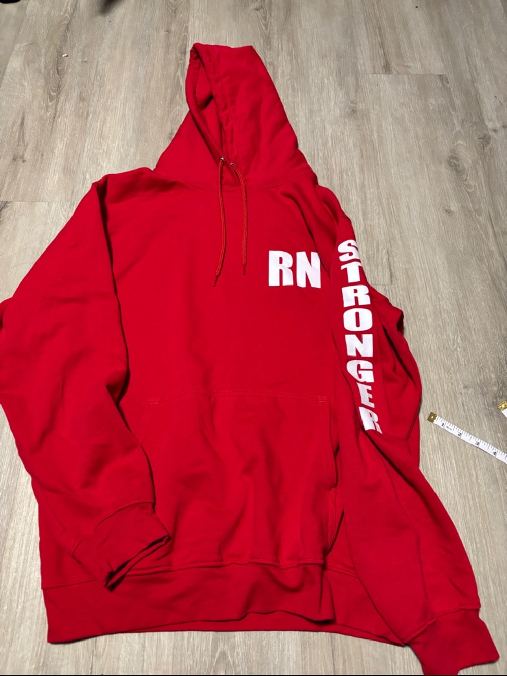 Red 'RN Stronger' Graphic Hoodie